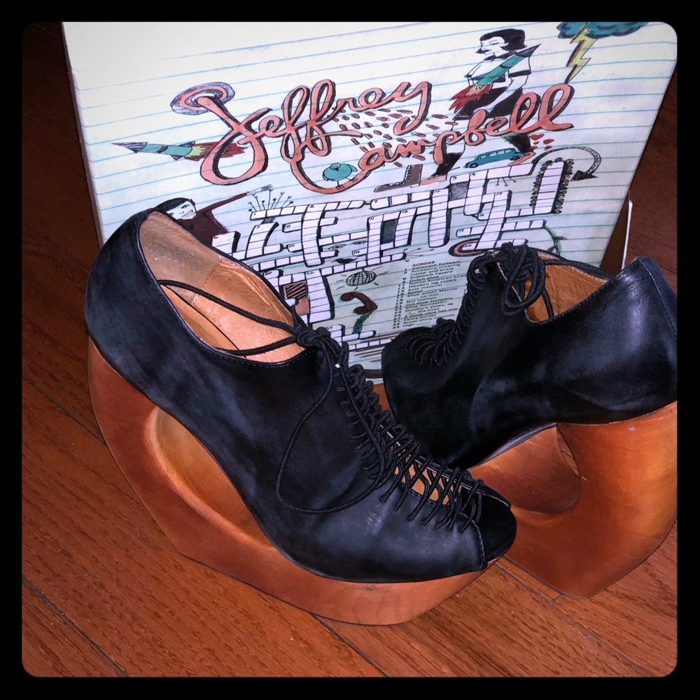 jeffrey campbell rockin black platform tie